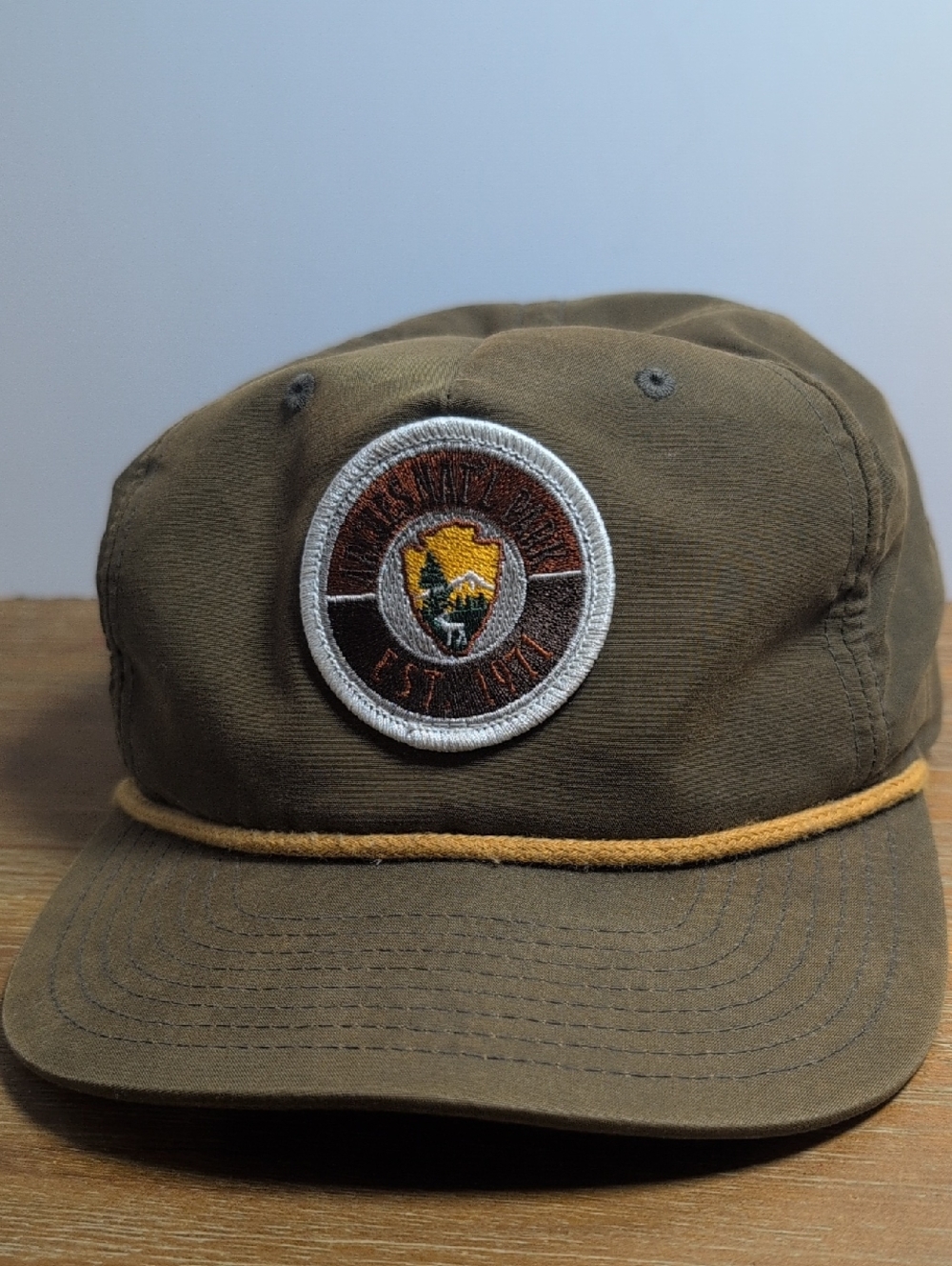 Arches National Park Men's Olive Brown Cap with Patch